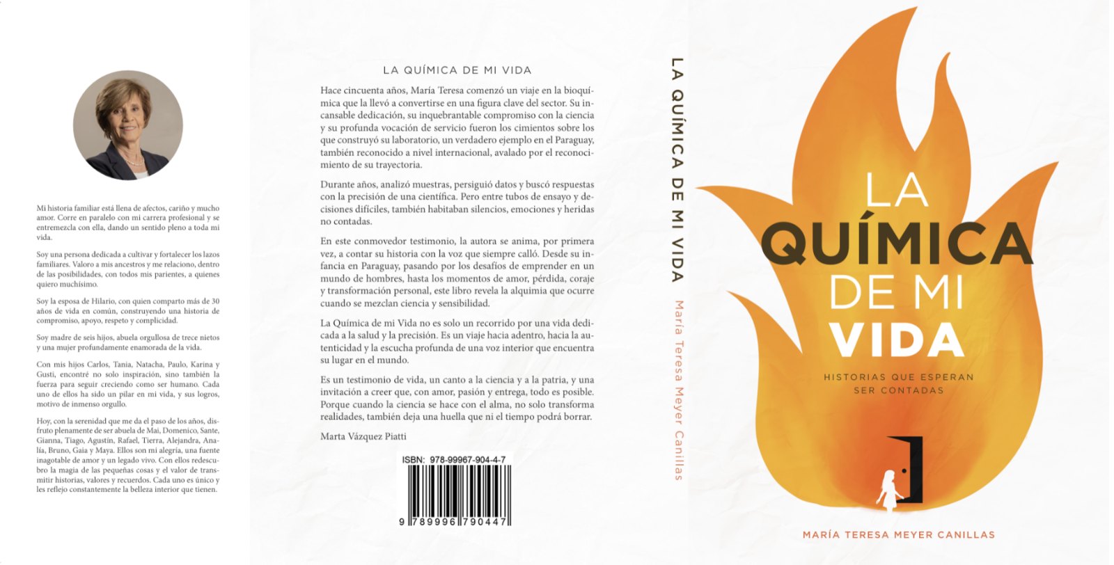La Química de mi Vida full cover wrap, both flaps and spine